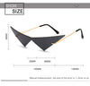 Rimless Cat Eye Sunglasses - Oversized Triangle Design with UV400 Protection