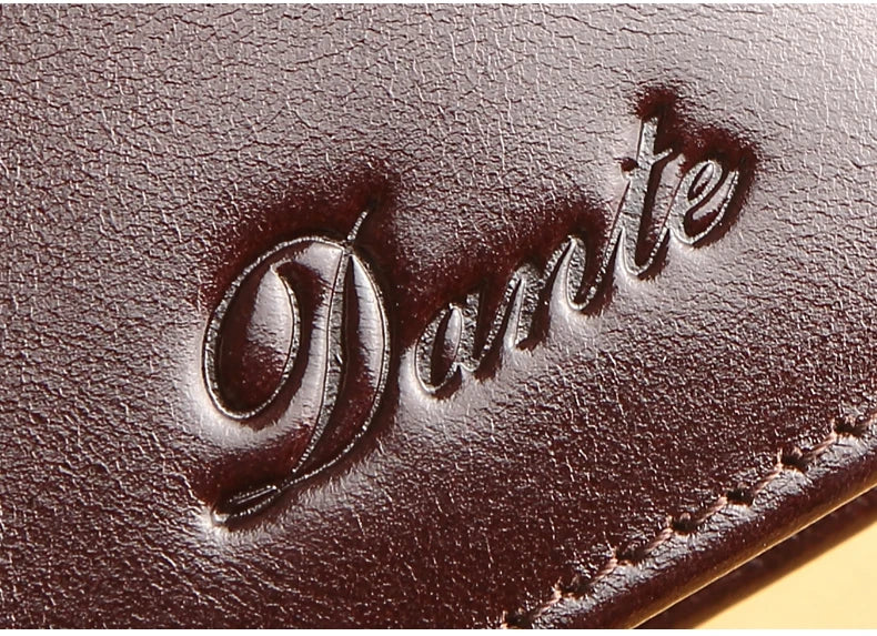 Dante Men's Leather RFID Wallet - Vintage Cowhide Vertical Design with Money Clip