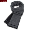 Luxury Men's Cashmere Scarf - Winter Wool Plaid Muffler Perfect for Gifts