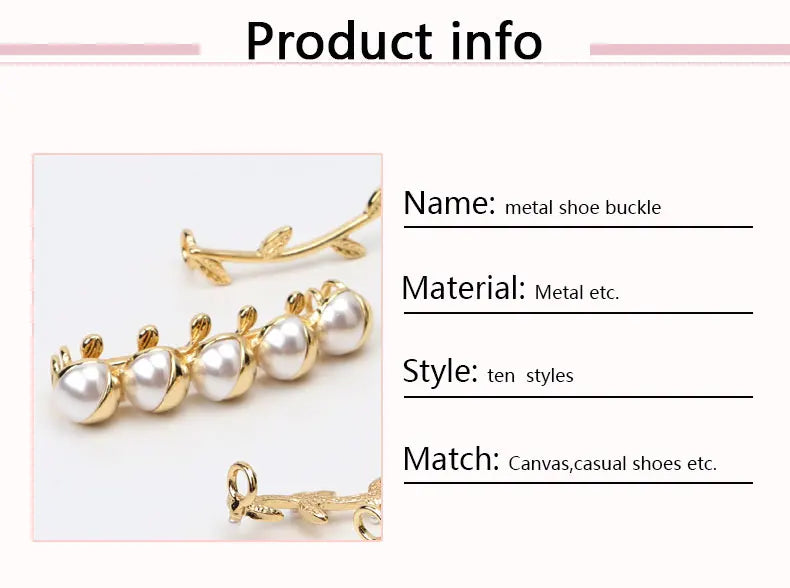 Luxury Pearl Shoe Charm - Vintage Rhinestone Shoelace Buckle Accessory