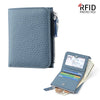 RFID Blocking Women's Leather Wallet - Compact Multi-Card Bifold Purse
