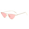 Women's Cat Eye Sunglasses - Luxury Metal Triangle Design with UV400 Protection