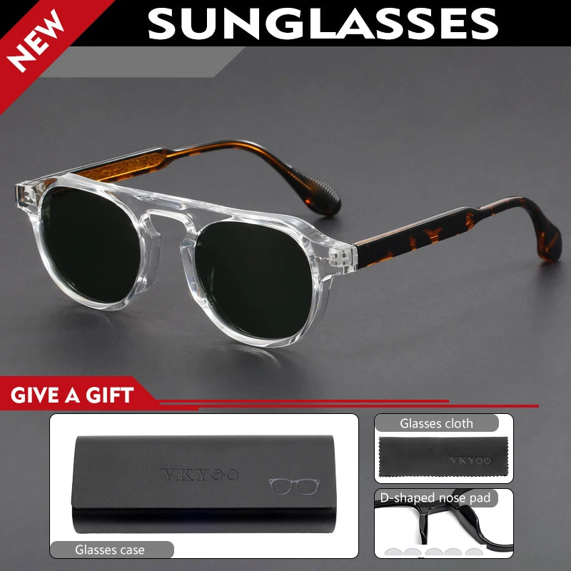 VICKY Designer Geometric Sunglasses - Polarized UV Protection & Prescription Ready