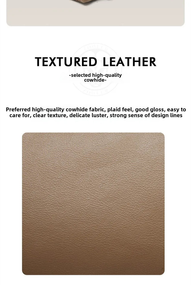 Premium Cowhide Leather Handbag - Women's Fashion Shoulder Bag