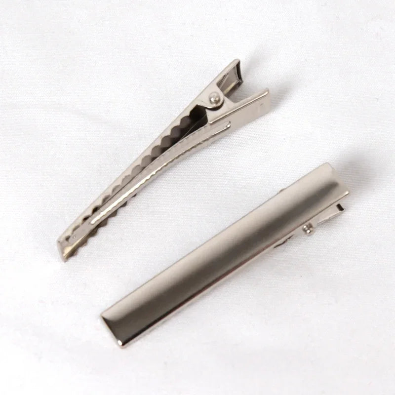 50Pcs Metal Alligator Hair Clips - Duckbill Blank Base for DIY Hair Accessories