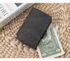 Split Leather RFID Wallet for Men - Slim Pop-Up Design with Money Clip