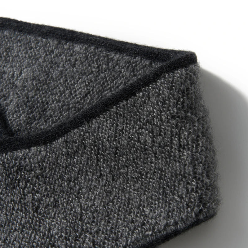 Through-Hole Cashmere Scarf - Knitted Neck Warmer Cowl for Autumn/Winter