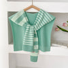 Preppy Striped Knitted Scarf - High-Grade Office Shawl for Air-Conditioned Spaces