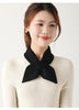 Wool Knit Neck Warmer for Women - Bow Tie Style Winter Scarf with Loop Design