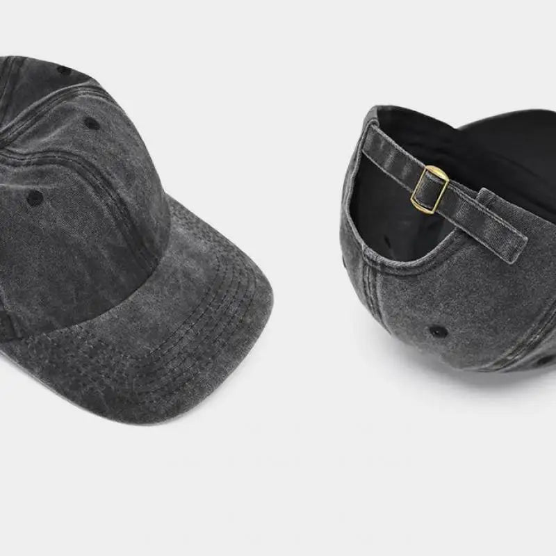Vintage Hip Hop Baseball Cap - Washed Cotton Snapback for Men & Women