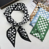 Chessboard Print Ribbon Scarf for Women - Multi-Use Neckerchief & Headband