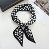 Chessboard Print Ribbon Scarf for Women - Multi-Use Neckerchief & Headband