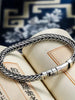 Handmade S925 Sterling Silver Bracelet - Retro Woven Style