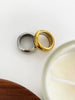 Unisex Minimalist Wide Band Rings - Gold Silver Plated Stainless Steel