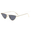 Women's Cat Eye Sunglasses - Luxury Metal Triangle Design with UV400 Protection