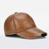 Adjustable Men's Genuine Cowhide Leather Baseball Cap - Fall Winter Sports Hat