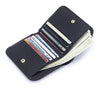 Women's Leather Wallet - Small Folding Purse with Multiple Compartments