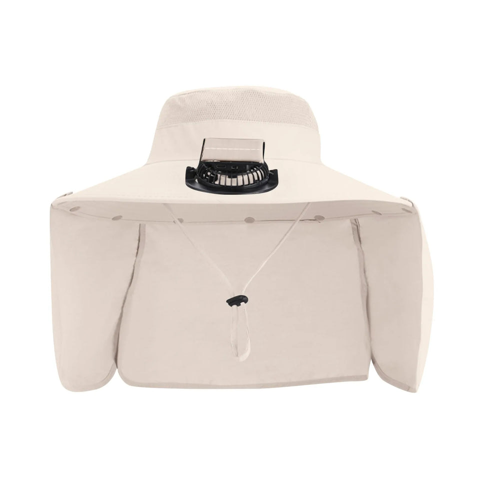 Solar-Powered Fan Hat - Outdoor Cooling Cap with Adjustable Brim & UV Protection