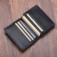 Business Card Holder - Genuine Leather Credit Card Wallet & ID Organizer