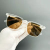 Retro Brown Square Sunglasses - Outdoor UV Protection & Prescription Ready