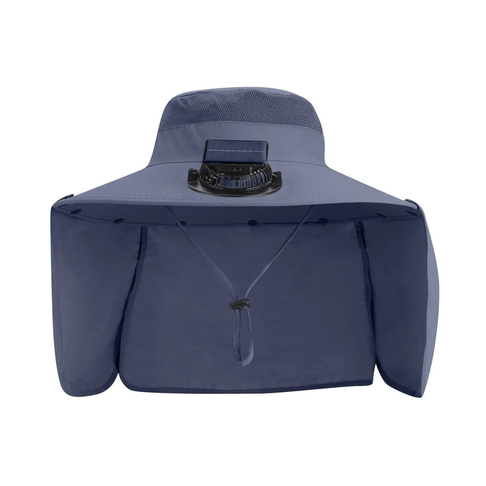 Solar-Powered Fan Hat - Outdoor Cooling Cap with Adjustable Brim & UV Protection