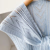 Korean Style Knitted Shawl - Summer Air Conditioning Neck Cape for Women
