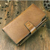 Vintage Crazy Horse Leather Wallet - Handmade Men's Bifold with Money Clip