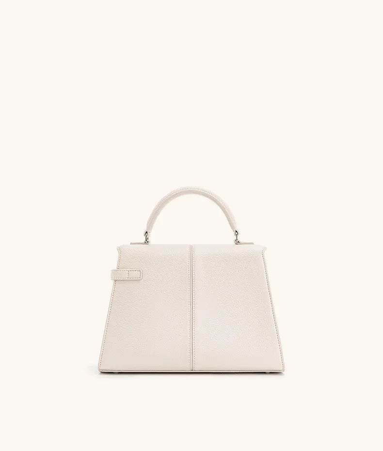 Trapezoidal Leather Handbag for Women - Versatile Tote Style