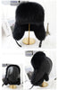 Men's Luxury Fox Fur Hat - 100% Sheepskin Ushanka with Ear Flaps