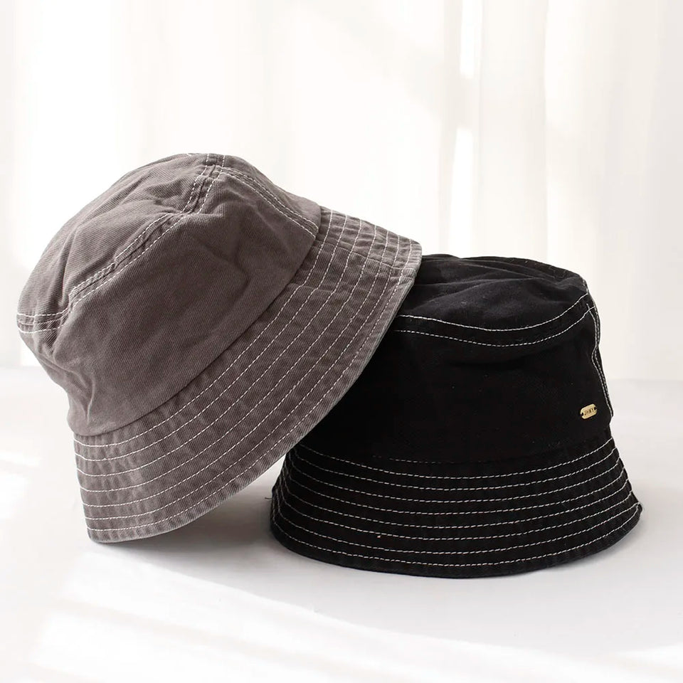 Four Season Women's Bucket Hat - Cotton Fringed with Adjustable Wire Brim