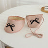 Large Brim Straw Sun Hat & Bag Set - Girls' Summer Beach Visor with Bowknot