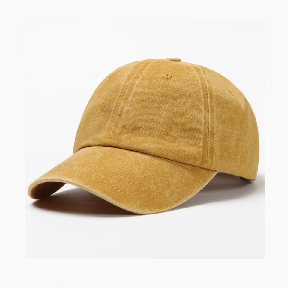 Vintage Hip Hop Baseball Cap - Washed Cotton Snapback for Men & Women