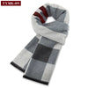 Luxury Men's Cashmere Scarf - Winter Wool Plaid Muffler Perfect for Gifts