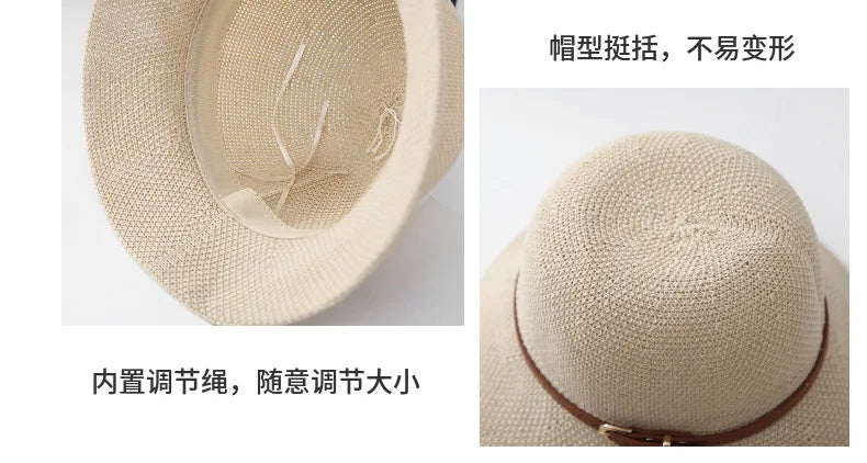 Women's Outdoor Cotton Sun Hat - Large Bucket Style with Belt for Summer