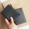 Custom Engraved Leather Card Holder - Personalized Business Wallet for Men