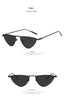 Women's Cat Eye Sunglasses - Luxury Metal Triangle Design with UV400 Protection