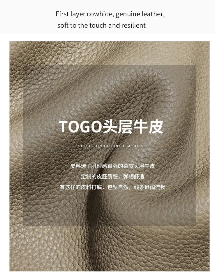 Women's Natural Leather Crossbody Bag - Premium Cowhide Large Capacity Design