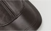 Genuine Leather Baseball Cap for Men - Cowhide Winter Hat with Earflaps