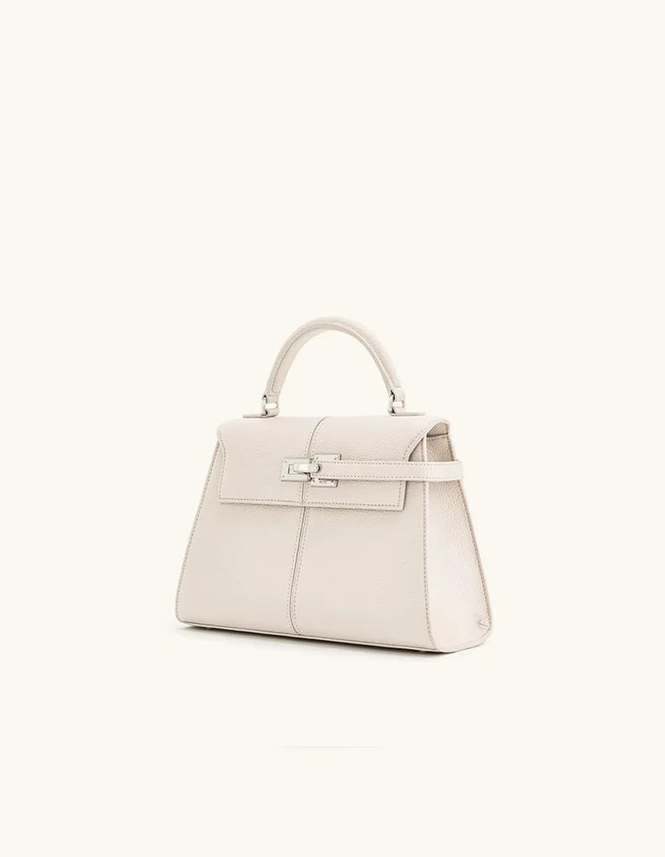 Trapezoidal Leather Handbag for Women - Versatile Tote Style