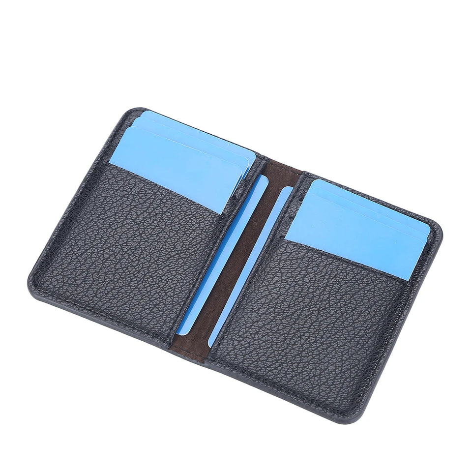 Minimalist Men's Wallet - Slim PU Leather Front Pocket Card Holder