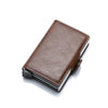 RFID Blocking Men's Card Holder - Secure Aluminum Wallet with Leather Cover