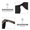 Rectangular Frame Sunglasses - Large Size with Clip-On Design & Spring Hinges