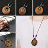 Retro Wooden Leaf Owl Necklace - Women's Long Chain with Clock Pendant Jewelry
