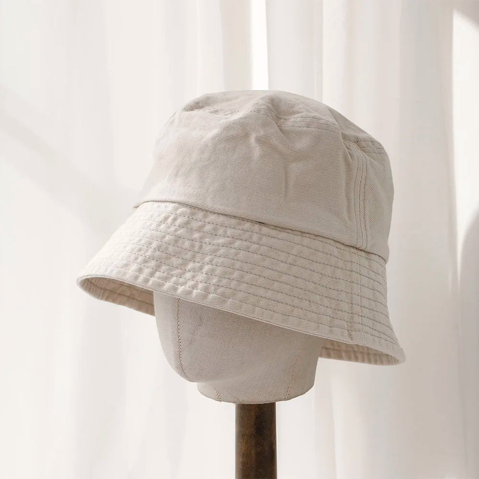 Four Season Women's Bucket Hat - Cotton Fringed with Adjustable Wire Brim