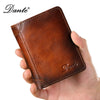 Dante Men's Leather RFID Wallet - Vintage Cowhide Vertical Design with Money Clip