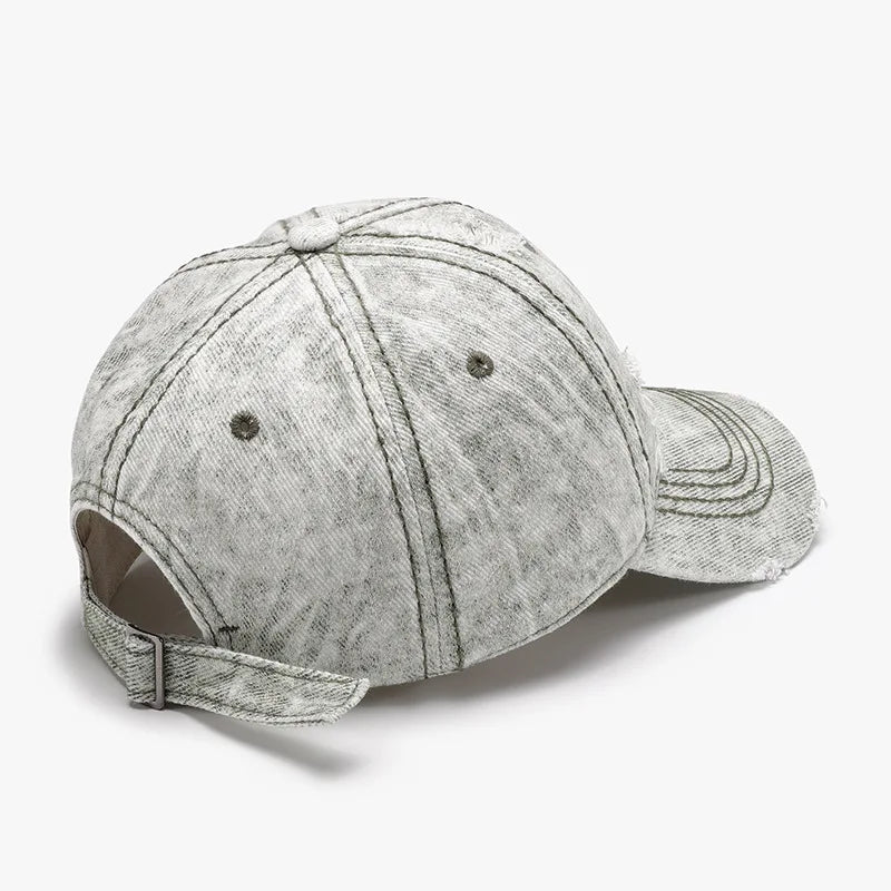 Soft Washed Cotton Baseball Cap - Unisex Adjustable Breathable Design for Daily Wear