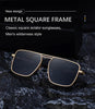 Steampunk Driving Sunglasses - Oversized Square Punk Design with UV400 Protection