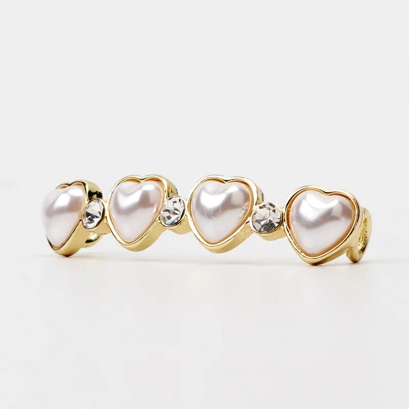 Luxury Pearl Shoe Charm - Vintage Rhinestone Shoelace Buckle Accessory