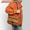 Men's Fashion Leather Bag - Large Crossbody with Pressure-Relief Strap