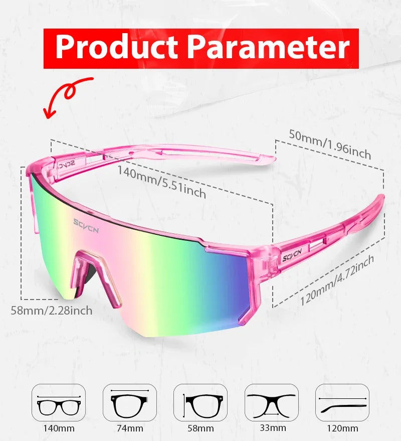 SCVCN Sports Sunglasses - UV400 Cycling & Outdoor Protective Eyewear
